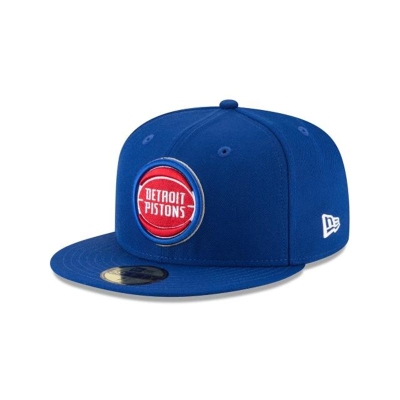 Blue Detroit Pistons Hat - New Era NBA Wool Standard 59FIFTY Fitted Caps USA6307819